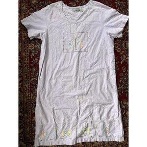 Vtg Jane Ashley Purple Short Sleeve Dress Island Palm Surf Sz 1X XL